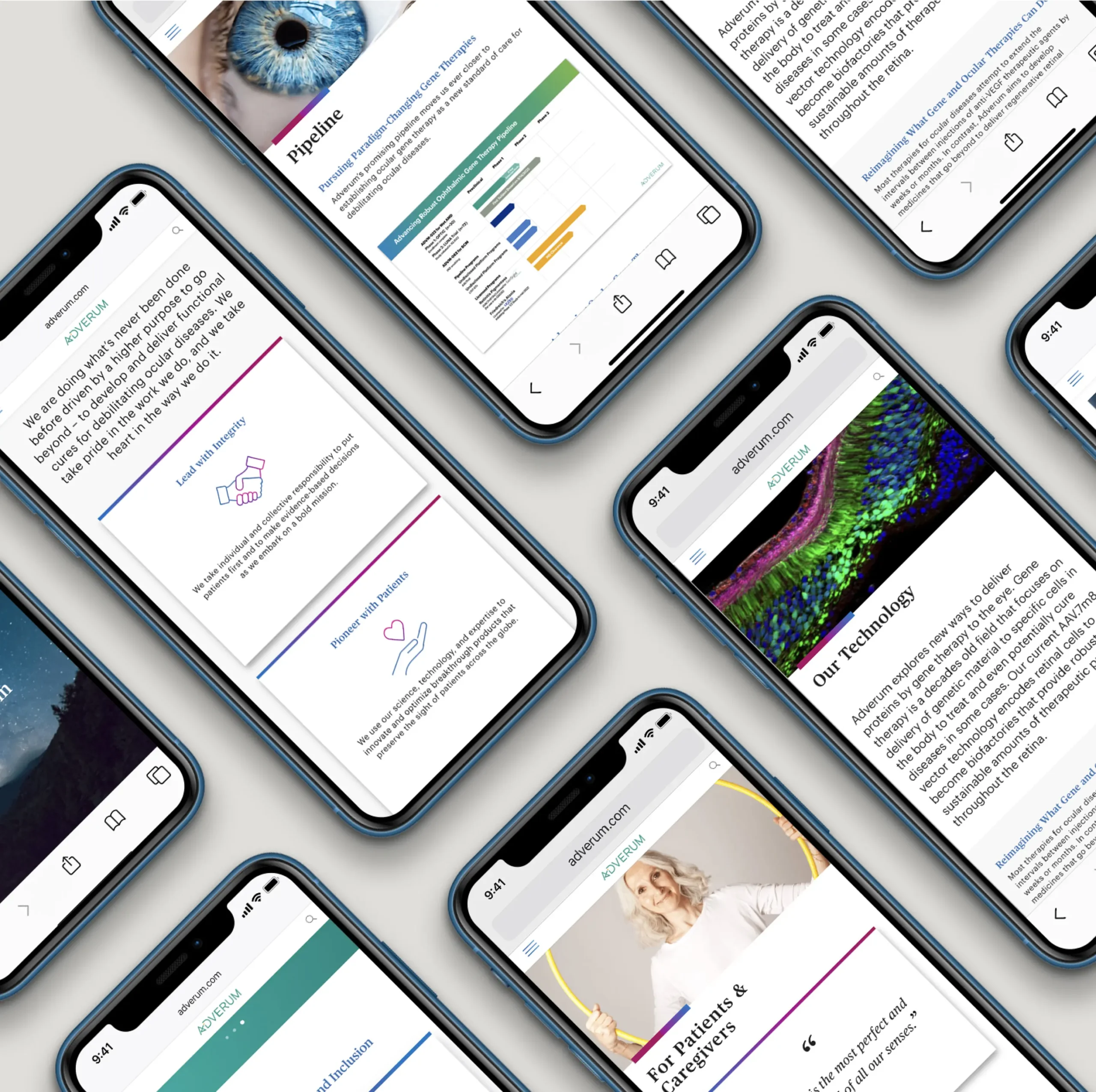 Adverum Mobile Website